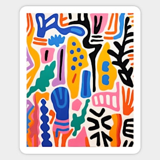Abstract Garden Colorful Boho Sticker